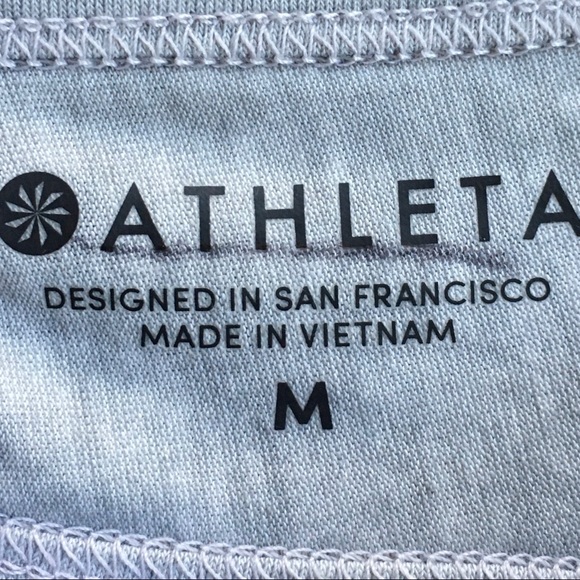 ATHLETA Essence Tie Back Tank Top Grey M - Picture 6 of 7